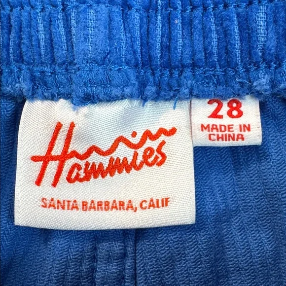 NWOT Hammies Corduroy Shorts Blue Size 28 - Picture 9 of 13